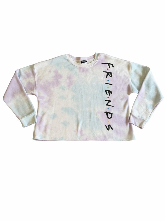FRIENDS Tops - Friends TV Show Tie Dye Cropped Sweatshirt Large Pastel Fleece Pullover